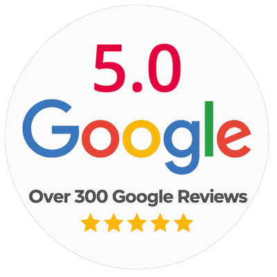Google 5.0, over 300 Google reviews