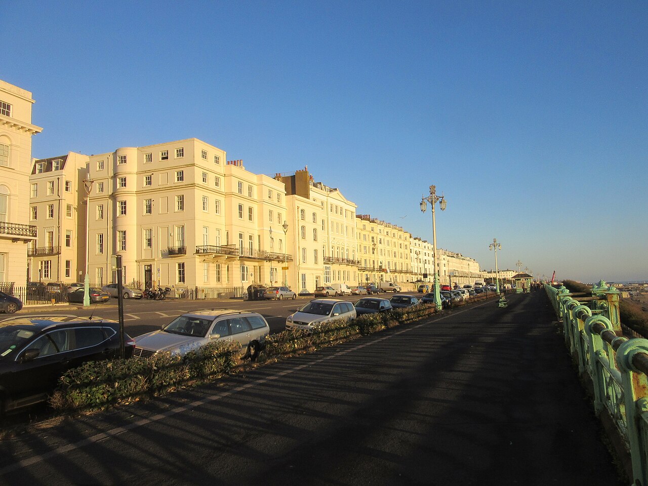 Marine Parade and Regency terraces in Kemp Town, Brighton, Percival, Clarendon and Chichester Terrace